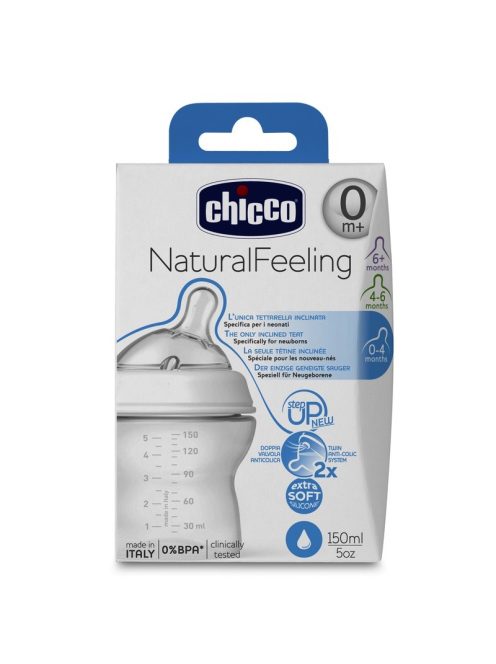 Chicco Natural Feeling cumisüveg ferde cumival - 150 ml