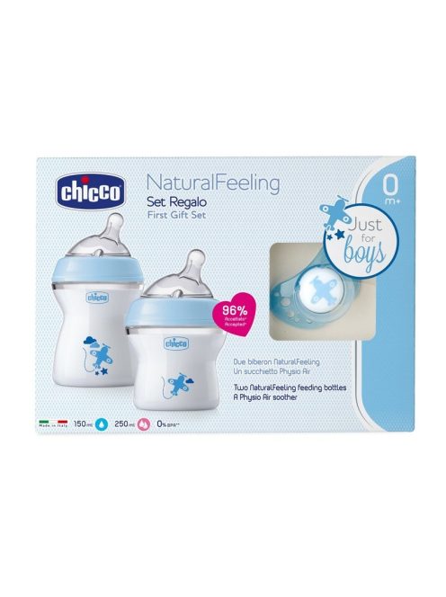 Chicco NaturalFeeling Blue ajándékszett kék
