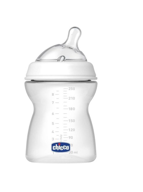 Chicco NaturalFeeling cumisüveg közepes folyású ferde cumival - 250 ml
