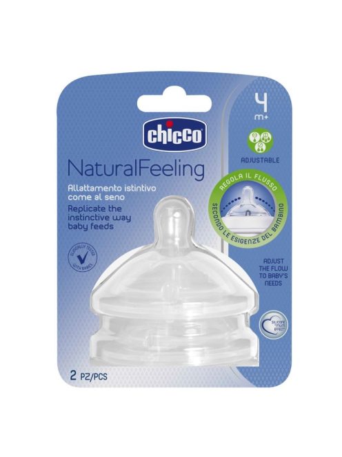 Chicco Natural Feeling etetőcumi 4hó+ (2 db)