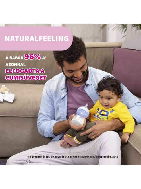 NaturalFeeling Üveg 150 ml cumisüveg újszülöttkorra normál folyású