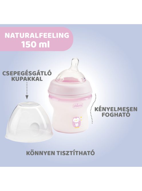 NaturalFeeling 150 ml cumisüveg újszülöttkorra normál folyású