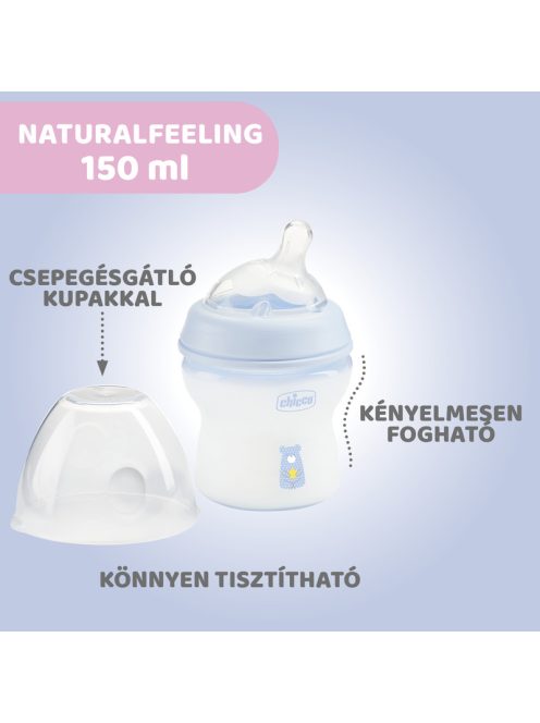 NaturalFeeling 150 ml cumisüveg újszülöttkorra normál folyású