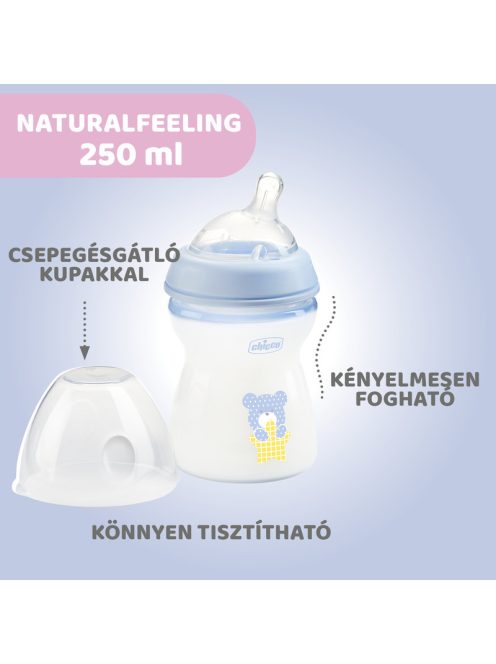 NaturalFeeling 250 ml cumisüveg közepes folyású cumi