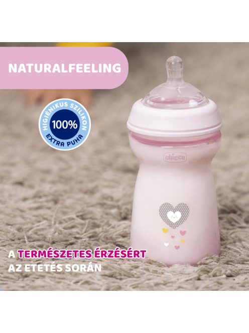 NaturalFeeling 330 ml cumisüveg gyors folyású cumi