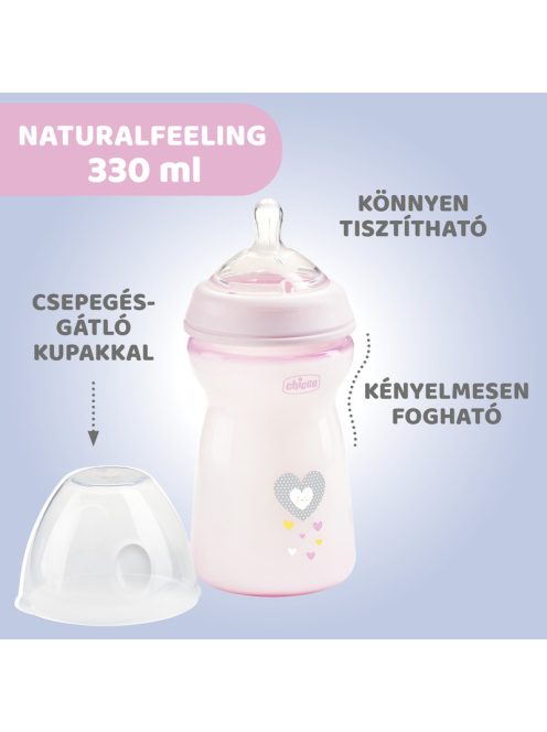 NaturalFeeling 330 ml cumisüveg gyors folyású cumi