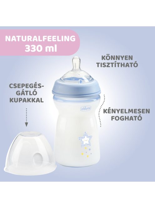 NaturalFeeling 330 ml cumisüveg gyors folyású cumi