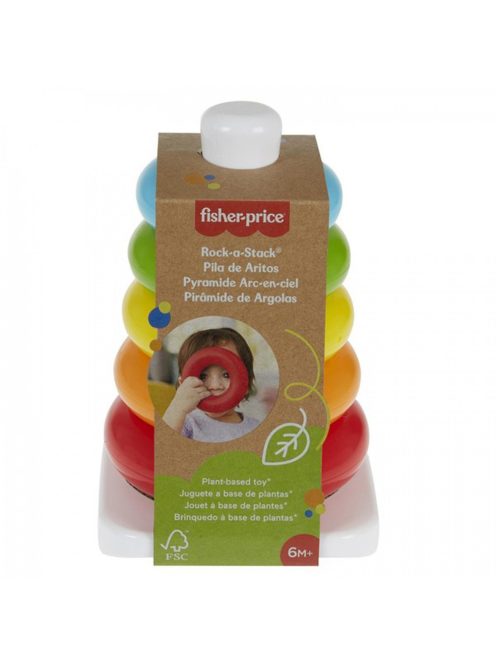 Fisher-Price fejlesztõ játék színes gyûrûpiramis ECO GRF09