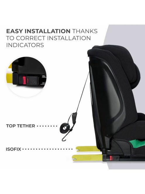Kinderkraft gyerekülés Safety Fix 2 i-Size Isofix 76-150cm fekete