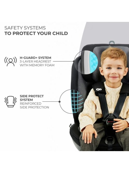 Kinderkraft gyerekülés Xpedition 2 i-Size 360 fok Isofix 40-150cm fekete