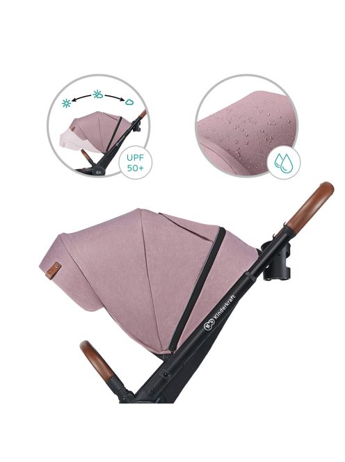 Kinderkraft babakocsi többfunkciós Evolution Cocoon 2in1 puha mózessel Mauvelous pink