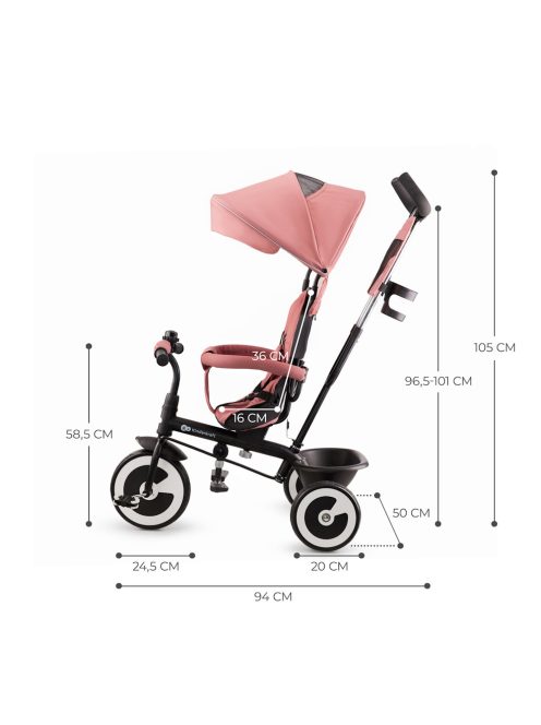 Kinderkraft tricikli - Aston rose pink