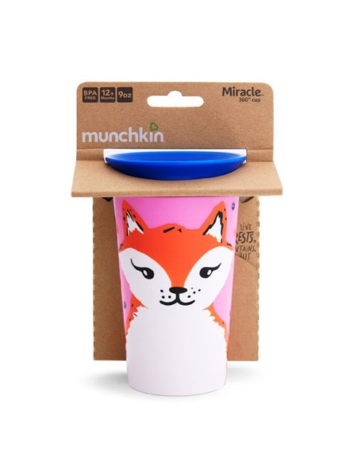Munchkin Miracle 360 itatópohár 266ml - Wild Love Fox