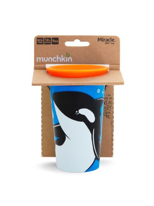 Munchkin Miracle 360 itatópohár 266ml - Wild Love Orca
