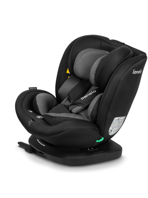 Lionelo gyerekülés Bastiaan i-Size Isofix 360 fok 40-150 cm fekete-szürke