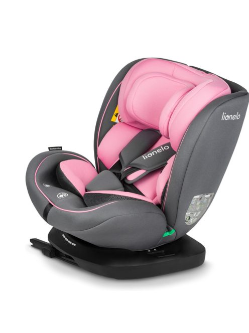 Lionelo gyerekülés Bastiaan i-Size Isofix 360 fok 40-150 cm pink-szürke