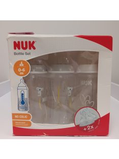   NUK Anti Colic hőérzékelős cumisüveg szett GRATIS 2 db etetőcumival