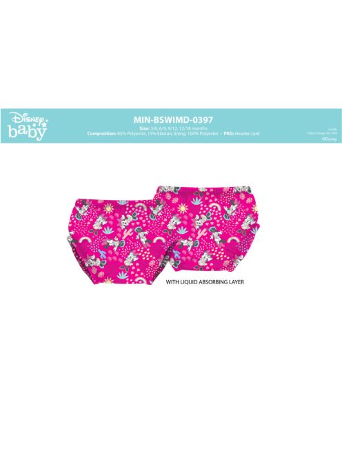 Disney Minnie egér baba úszó pelenka kislányoknak - pink 12-18 hó