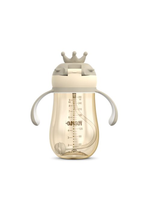 Neno szívószálas itatópohár MIO2 280ml barna