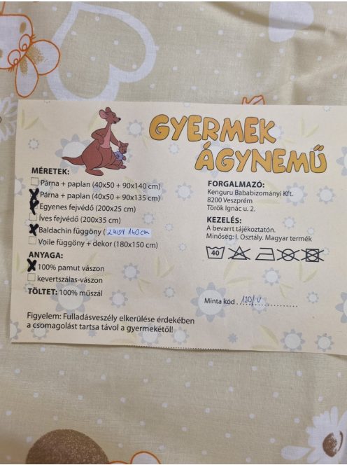 Gyermek ágynemű garnitúra 4 részes- Outlet termék