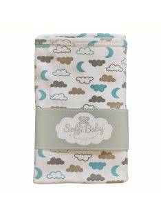 Soffi Baby takaró pamut dupla zöld felhõk 80x100cm