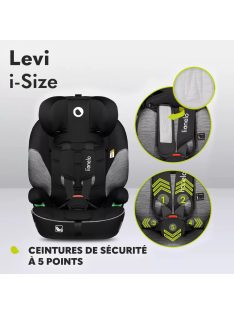    LIONELO Levi I-SIZE 76-150 cm autós gyerekülés, szürke, OUTLET termék