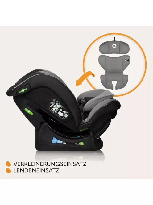 Lionelo Aart i-Size 40-150cm dönthető gyerekülés, fekete-szürke, OUTLET termék