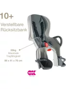 OKBaby 10+ biciklis gyerekülés, szürke-ezüst, OUTLET termék