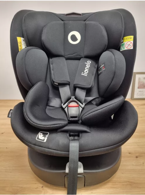  Lionelo Navy i-Size Isofix 360 fok 40-150 cm fekete gyerekülés, OUTLET termék