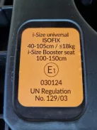  Lionelo Navy i-Size Isofix 360 fok 40-150 cm fekete gyerekülés, OUTLET termék