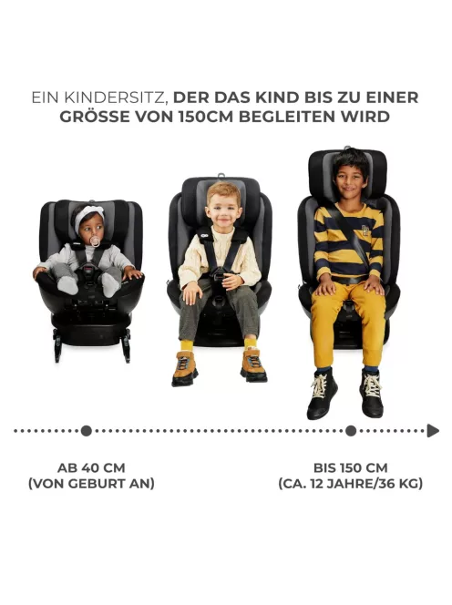  Kinderkraft Xpedition2 I-size autósülés 40-150 cm – graphite black OUTLET termék