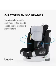   BABIFY Onboard 360° gyerekülés, i-Fix, 40-150 cm - szürke, OUTLET termék