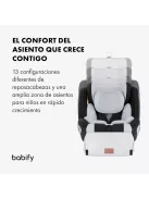 BABIFY Onboard 360° gyerekülés, i-Fix, 40-150 cm - szürke, OUTLET termék