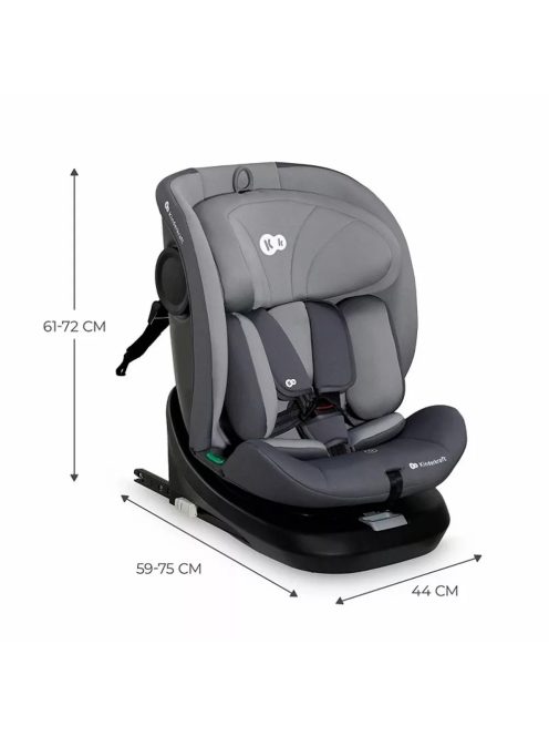 Kinderkraft gyerekülés I-Grow i-Size Isofix 40-150cm szürke. OUTLET termék