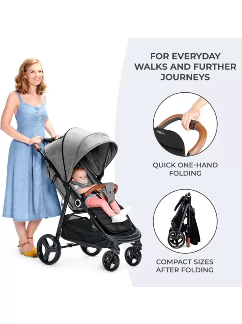 Kinderkraft Grande Plus babakocsi, 22 kg-ig, OUTLET termék