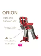 OKBaby Orion biciklis gyerekülés, piros-ezüst, OUTLET termék
