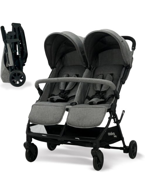 Asalvo Henry ikerbabakocsi-szürke, OUTLET termék