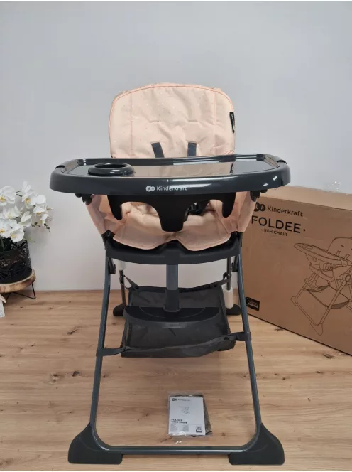 Kinderkraft FOLDEE etetőszék, 6 hó kortól, OUTLET termék