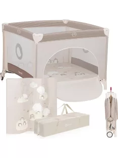   Lionelo Bonnie utazójáróka 100x100cm Beige sand, OUTLET termék