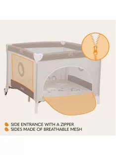   Lionelo Bonnie utazójáróka 100x100cm Beige sand, OUTLET termék
