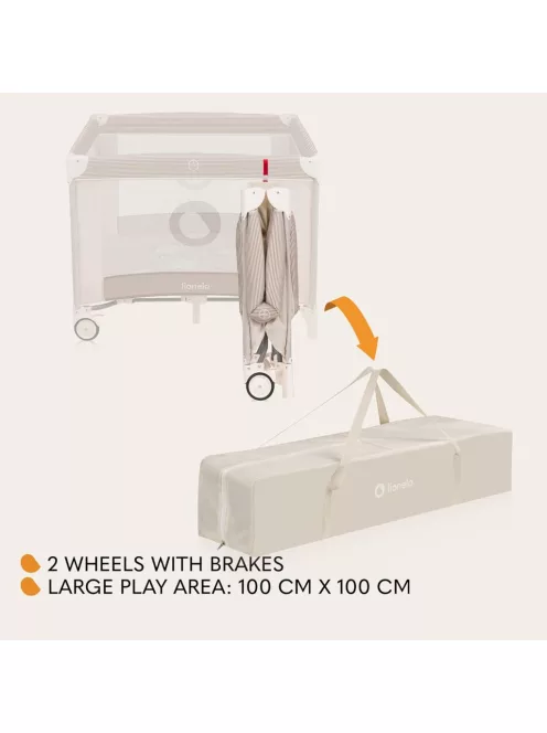 Lionelo Bonnie utazójáróka 100x100cm Beige sand, OUTLET termék