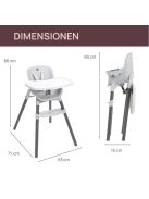 Chicco Zest szürke etetőszék, OUTLET termék