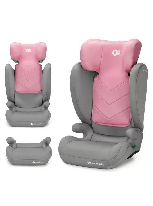Kinderkraft I-SPARK i-Size 100-150cm gyerekülés, pink- OUTLET termék
