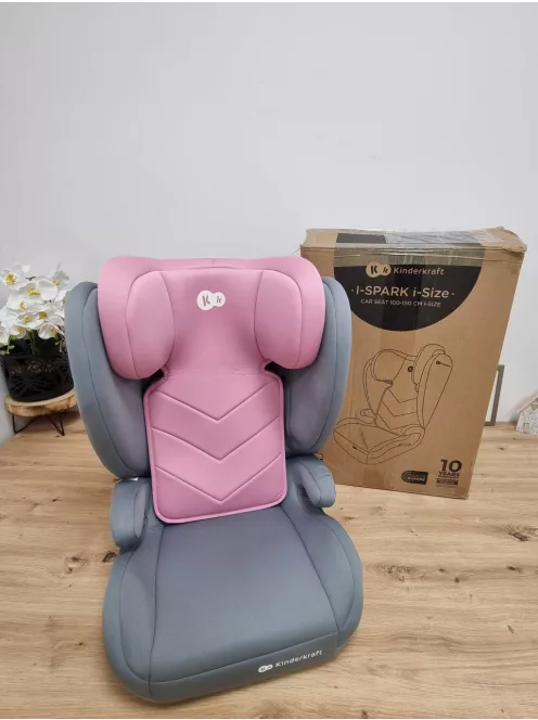 Kinderkraft I-SPARK i-Size 100-150cm gyerekülés, pink- OUTLET termék
