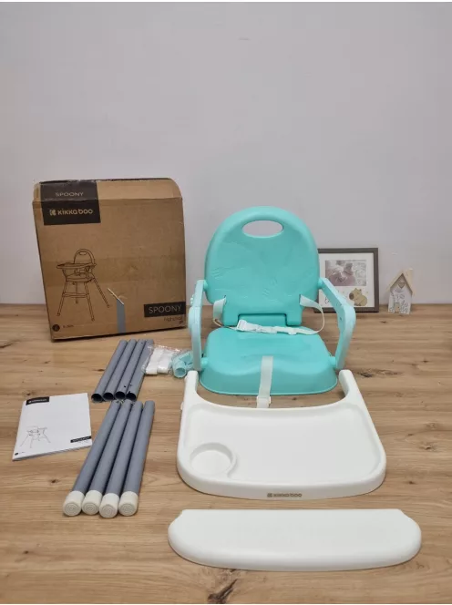 KikkaBoo Sponny 3 in 1 etetőszék-menta,OUTLET termék 
