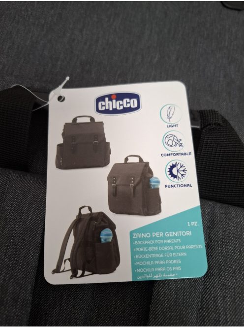 Chicco Easy sötétszürke pelenkázó hátizsák, OUTLET termék