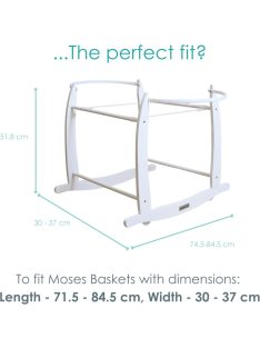   Clair de Lune Deluxe mózes kosár tartó ringató állvány, OUTLET termék