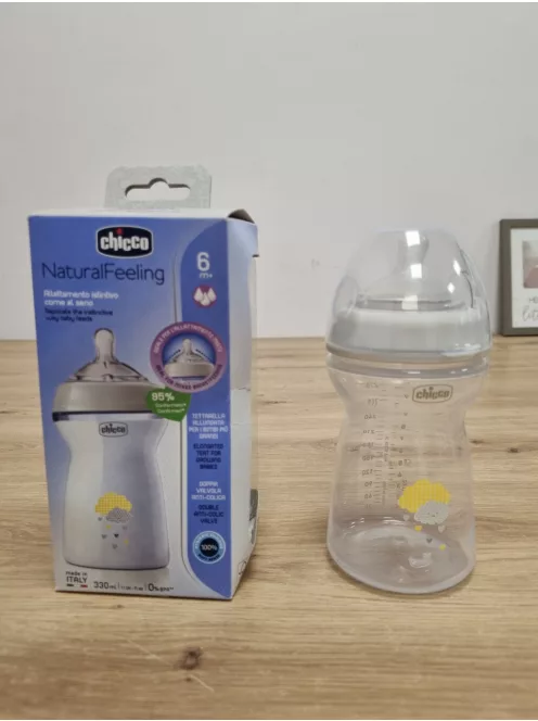 Chicco NaturalFeeling cumiüveg, 330ml 2+ hó, OUTLET termék
