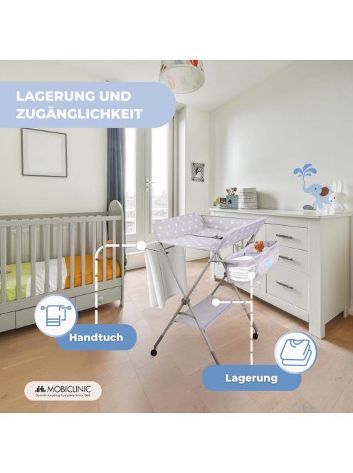 Mobiclinic Zoey összecsukható és állítható pelenkázóasztal, OUTLET termék
