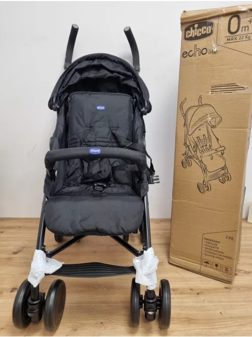 Chicco Echo Lite kompakt esernyőre csukható babakocsi-fekete, OUTLET termék
